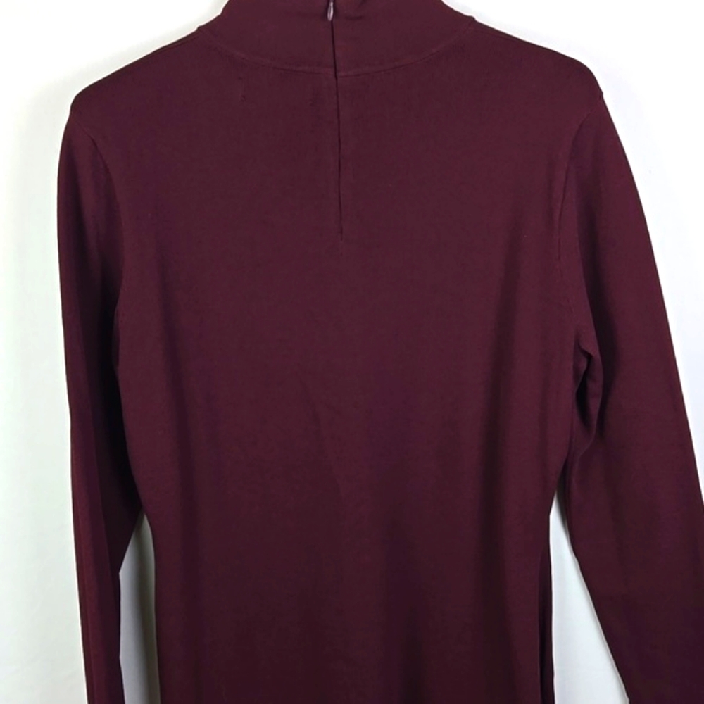 Lauren Ralph Lauren Womens Purple Knit Long Sleeve Dress Career Business Sz XL - Picture 5 of 11